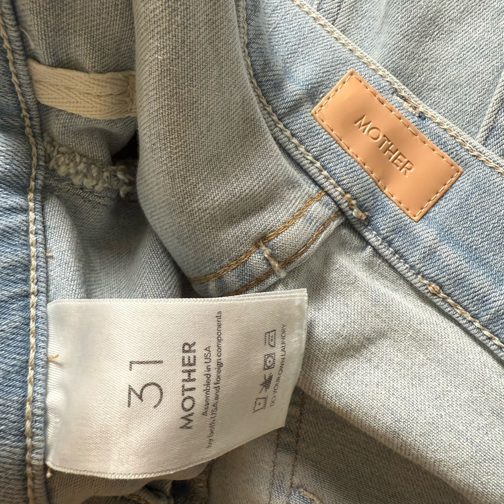 Mother The Wrapper Patch Springy Ankle in Chill Pill Wash Size 31 - Picture 8 of 9